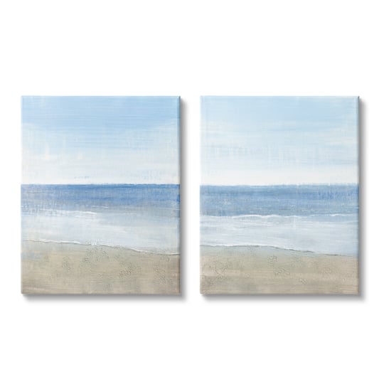 Stupell Industries Coastal Seafoam Beach Waves Soft Tide Landscape Canvas Wall Art